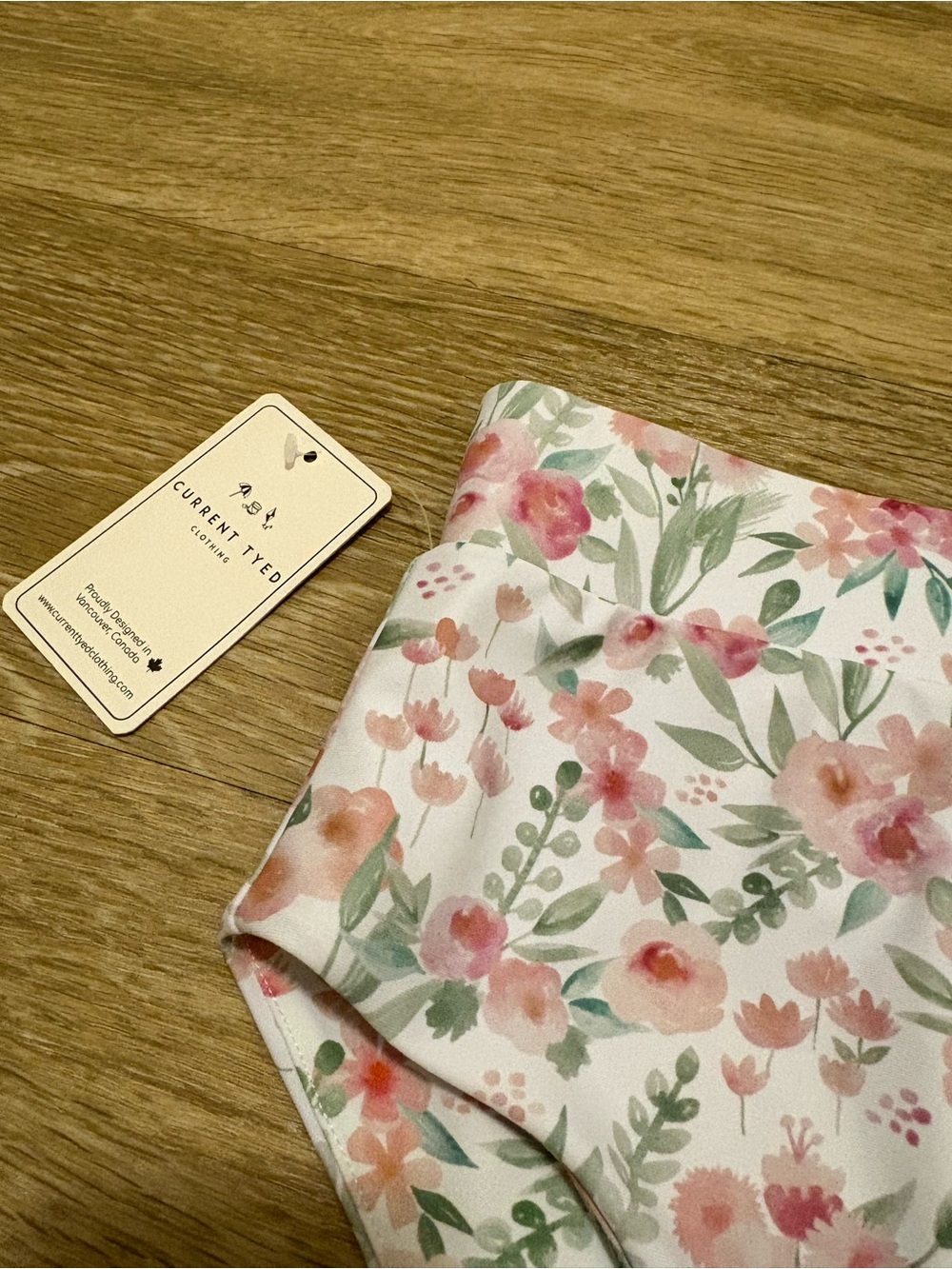 NWT Current Tyed High-Waist Floral Bikini Bottom - Pink & Green - Picture 4 of 9